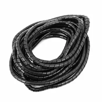 5 mm Flexibilné Špirálové Trubice Kábel Drôtu Zábal Počítač, Spravovať Kábel Čierny 5 Meter