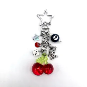 Estetické Roztomilý Cherry Keychain Y2k Príslušenstvo Darček