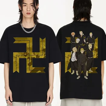 Hot Predaj Japonských Anime Tokio Revengers Mikey T Shirt Harajuku Short-sleeve T-shirt Unisex Bežné Bavlnené Tričko Tričko Mužov a Žien
