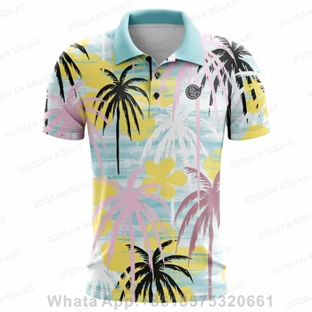 Nové pánske Golfové Tričko Letných Športov Golfové Oblečenie Krátke Rukáv Top Rýchle Suché T-shirt Priedušná Polo Košele pre Mužov Golf Nosenie