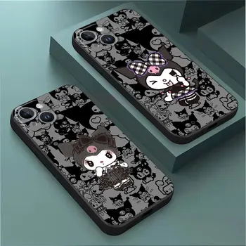 Sanrio kuromi Telefón puzdro pre Apple iPhone 7 XS X 14 XR 13 15 Mini Plus 11 Pro 12 Pro Max SE 8 TPU Mäkké Shockproof Funda Kryt