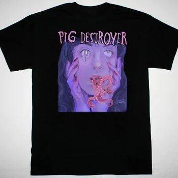 Vintage Pig Destroyer kapela Muži T-shirt Čierna Unisex Všetkých Veľkostí Tričko Fan FF1265
